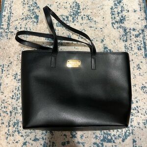 NWT Michael KORS Black Leather Tote Bag